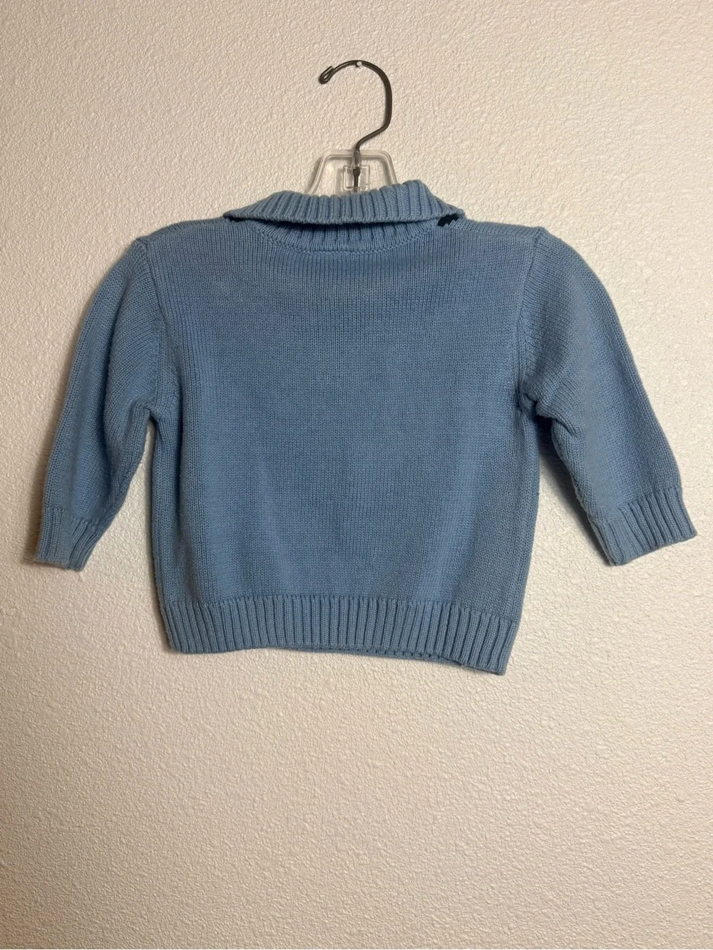 Gymboree Light Blue Argyle Polo Knit Sweater 3-6M VGC